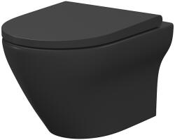 Cersanit Larga vas wc cu capac soft-close agăţat da antracit mat S701-610 (S701610)