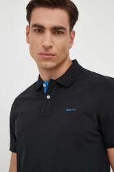 Gant tricou polo barbati, culoarea negru, neted 9BYX-POM04L_99X (2062026)