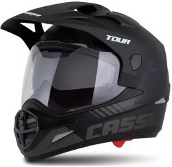 Cassida Casca enduro Cassida Tour 2.0 Dual negru-gri mat cu vizor negru mat (AIM140-2197)