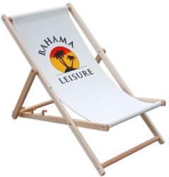 ROJAPLAST Bahama leisure bükkfából készült állítható nyugágy - fehér