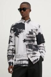 Desigual cămașă din bumbac NEBRASKA barbati, culoarea alb, cu guler clasic, regular, 24WMCW32 9BYH-KDM0F5_00X (24WMCW32)