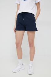 Pepe Jeans pantaloni scurti din bumbac culoarea albastru marin, neted, high waist PPYX-SZD064_59X (PL801035.594)