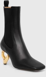 JW Anderson ghete chelsea de piele Chain Heel femei, culoarea negru, cu toc drept, ANW43021A 9BYH-OBD1YB_99X (ANW43021A.999)