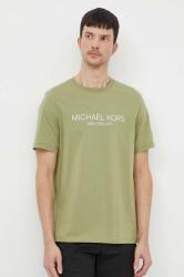 Michael Kors tricou din bumbac barbati, culoarea verde, cu imprimeu PPYH-TSM19T_70X (CS4521H1V2)