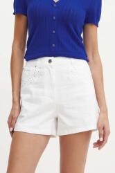 Morgan pantaloni scurti jeans SHEZEL femei, culoarea bej, cu imprimeu, high waist, SHEZEL 9BYH-SZD065_01C (SHEZEL)