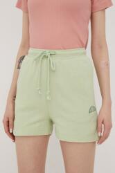 Ellesse pantaloni scurți din bumbac femei, culoarea verde, neted, high waist SGM14159-PINK PPYY-SZD14W_70X (SGM14159)