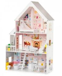 ECOTOYS Casuta de papusi din lemn XXL (4127 ) Casuta papusi