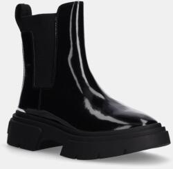 DKNY ghete chelsea de piele Fenella femei, culoarea negru, cu platforma, K4400981 9BYH-OBD2IY_99X (K4400981.BLK)