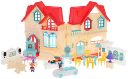 Inlea4Fun Casă din plastic pentru păpuși cu accesori: My Happy Family (RA-ZDZ.WD-931B) Casuta papusi