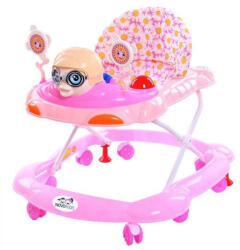 NOVOKIDS Premergator reglabil in 3 trepte NOVOKIDS Catch The Pigeon, cu melodii si lumini, Porumbel, Pliabil, 8 roti, Roz (NKCTPPINK)