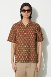 Universal Works camasa din bumbac Road Shirt barbati, culoarea maro, regular, 30179. BROWN PPYH-KDM0LB_88X (30179.BROWN)