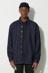 424 cămașă din denim bărbați, culoarea bleumarin, cu guler clasic, relaxed 35424EJ01L2.236545 9BYX-KDM0K6_59X (35424EJ01L2.236545)