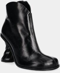 JW Anderson cizme de piele Twist Heel femei, culoarea negru, cu toc drept, ANW43211A 9BYH-OBD4E2_99X (ANW43211A.999)