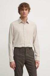 HUGO BOSS camasa din bumbac barbati, culoarea bej, cu guler clasic, regular, 50527586 9BYH-KDM0CM_80X (50527586)
