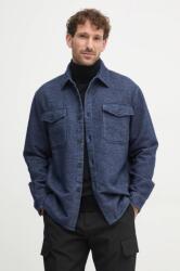 Benetton camasa din bumbac barbati, culoarea albastru marin, cu guler clasic, regular, 5E5YUQ04Z 9BYH-KDM06Z_59X (5E5YUQ04Z)