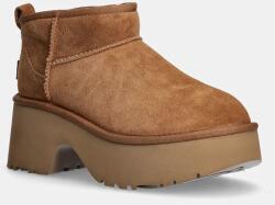 Ugg cizme de zăpadă din piele întoarsă Classic Ultra Mini New Heights femei, culoarea maro, 1158311-CHE 9BYH-OBD1L2_82X (1158311.CHE)