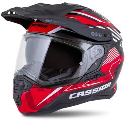 Cassida Casca enduro Cassida Road Runner TechniX rosu-negru-alb-gri (AIM140-1992)