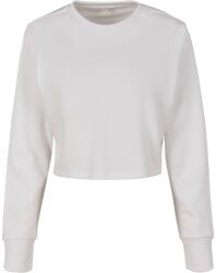 Build Your Brand Tricou crop top cu mâneci lungi pentru femei - Albă | M (BY131-1000303407)