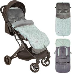 Interbaby Sac de iarna pentru carucior Interbaby - Animale, 45 х 105 cm, verde (10059-03)