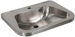 SANELA Lavoare din oțel inoxidabil - Lavoar cu preaplin 560x420 mm, orificiu pentru baterie, inox SLUN 26 (SLUN 26)