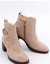 Inello Botine cu toc Inello, Model 170305, Bej