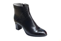 Ninna Art Shoes Ghete dama elegante negre din piele naturala croco si box - NAA68CRNP - ciucaleti