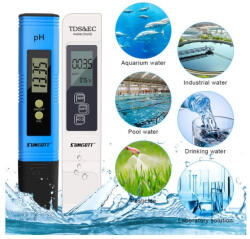 HOPE R Set testere digitale 4 in 1, PH metru cu corectie automata si TDS EC, pentru masurarea PH-ului si calitatii apei (TDSECPHACATCHP)