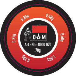 DAM Split Shot Dispenser Fine 70 g / 0, 2 - 1 g Plumb de echilibrare (8000070)