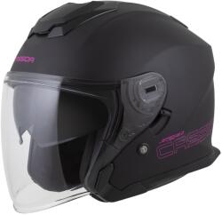 Cassida Motocicleta Cassida Jet Tech 2.0 Solid Open Face Negru Mat-Roz (AIM140-2592)