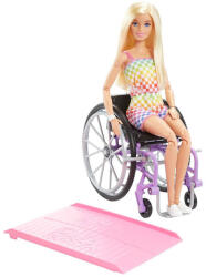 Mattel Papusa Barbie Fashionistas, Blonda in scaun cu rotile (HJT13) Papusa Barbie