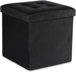  Taburet pliabil negru ZAREX VELVET L