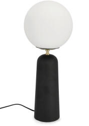 Bizzotto Veioza metal negru sticla alba Delphine 20x51 cm (0827870)