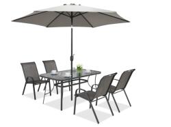 Garden Point Umbrelă de solară Perugia ∅3m Garden Point gri (GAP313)