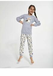 Cornette Pijama fete 1-8 ani, bumbac, Cornette G377-135 (Culoare: Gri, Marime: 098-104)