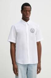 Versace camasa din bumbac barbati, culoarea alb, cu guler clasic, regular, 78GALY11 CN002 PPYA-KDM093_00A (78GALY11.CN002)