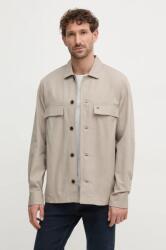 Calvin Klein camasa barbati, culoarea bej, cu guler clasic, regular, K10K113815 PPYA-KUM02N_80X (K10K113815)