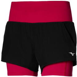 Mizuno Pantali scurți pentru femei 2 in 1 4.5 Short/Black/Persian Red M