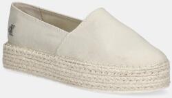 Calvin Klein Jeans espadrile FLATFORM ESPADRILLE MG/HDW culoarea bej, cu platforma, YW0YW01737 PPYA-OBD15O_01X (YW0YW01737)