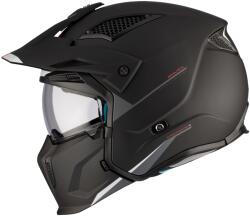 MT Helmets Casca deschisa cu masca MT Streetfighter SV S Solid A1 negru mat cu vizor iridium (MT1327000011)