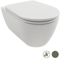 Hatria Vas WC suspendat Hatria Fusion Alchemy Rimless 36x54 cm evacuare orizontala, verde inchis (forest) (A0Y1CC46)