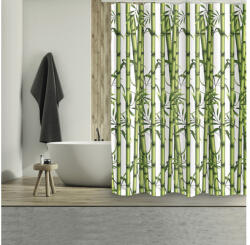 MSV Perdea de duș MSV Bambou Textil 180x200 cm verde (149261) Perdea de dus