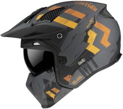 MT Helmets Casca MT Streetfighter SV Skull2020 A12 (ochelari soare integrati) - masca (protectie) barbie si cozoroc detasabile - Gri mat (12727770123)