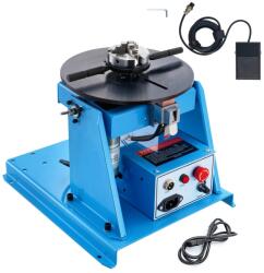 VEVOR Placa rotativa de sudura VEVOR 20 W Pozitionator de sudura 1-12 rpm Manipulator 10 kg (orizontal)/5 kg (vertical) Masa rotativa Unghi de inclinare 0-90deg K01-63 Mandrina cu trei falci pentru taiere, 