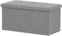 Autronic Taburet cu spațiu de depozitare, gri, 76 x 37 x 37cm, gri