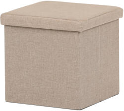 Autronic Taburet cu spațiu de depozitare, crem, 38 x 38 x 38 cm, crem deschis