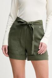 Guess pantaloni scurți NINA femei, culoarea verde, uni, high waist, W5GD1R WG4C2 PPYA-SZD0F7_91B (W5GD1R.WG4C2)