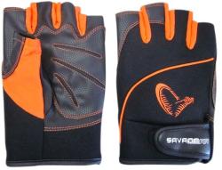 Savage Manusi SAVAGE GEAR Pro Tec, gri/portocaliu, cu degetele taiate, pentru pescuit, marimea M (A8.SG.43848)