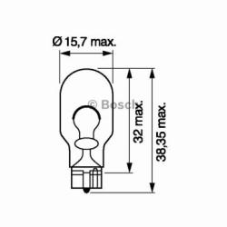 Bosch Bec auto halogen Bosch Eco W16W 16W 12V 1 987 302 821