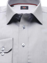 Willsoor Cămașă Slim Fit London pentru bărbați (înălţime 176-182) 8755 de culoare gri cu tratament în 2 straturi
