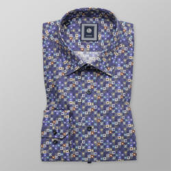Willsoor Cămașă Slim Fit cu imprimeu geometric colorat (înălţime 176-182) 10464